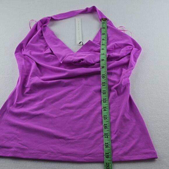 Susana Monaco -1636 NWT Cowl Halter Top in Bubble Purple Pink Size Small - Picture 7 of 8